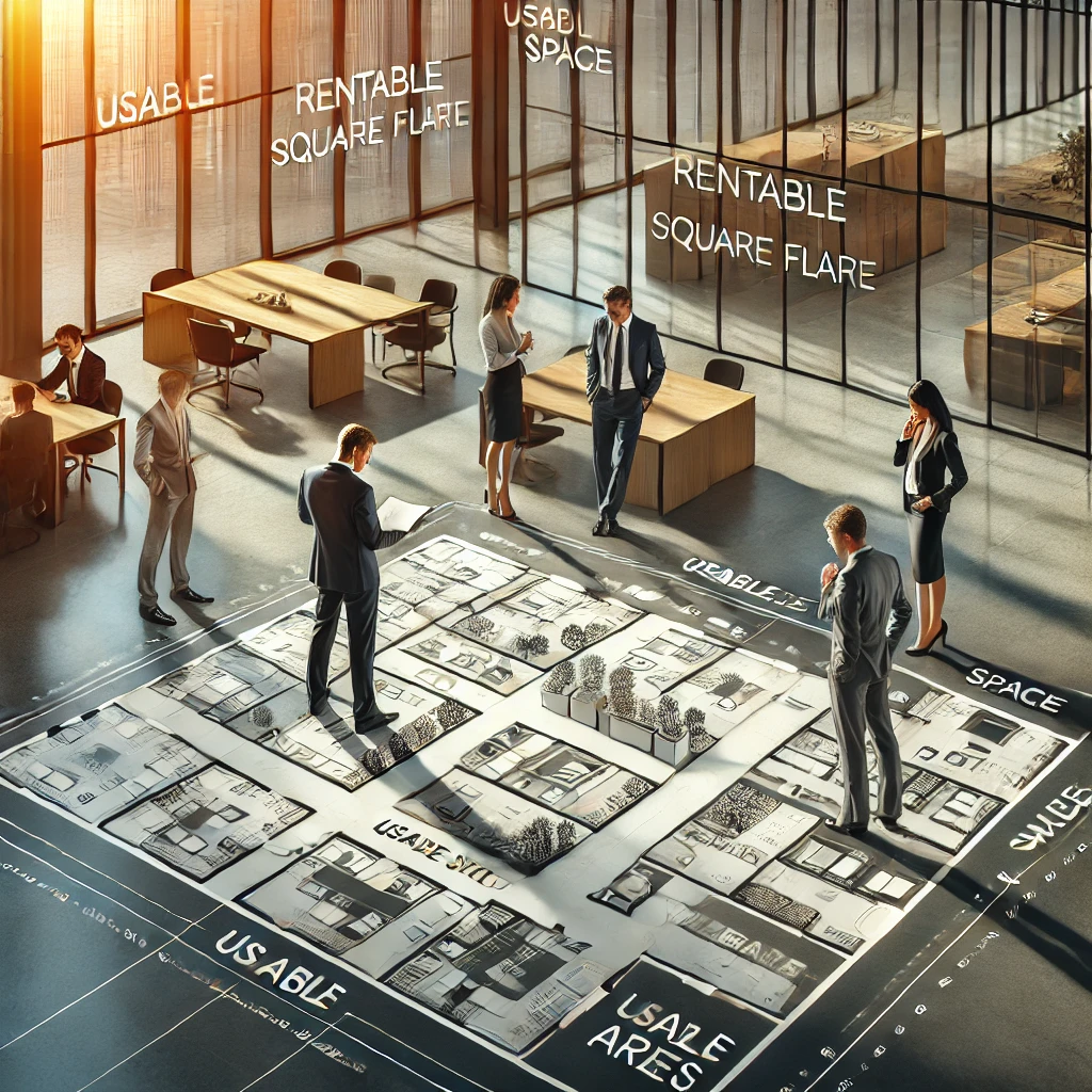 Difference between rentable and usable square footage